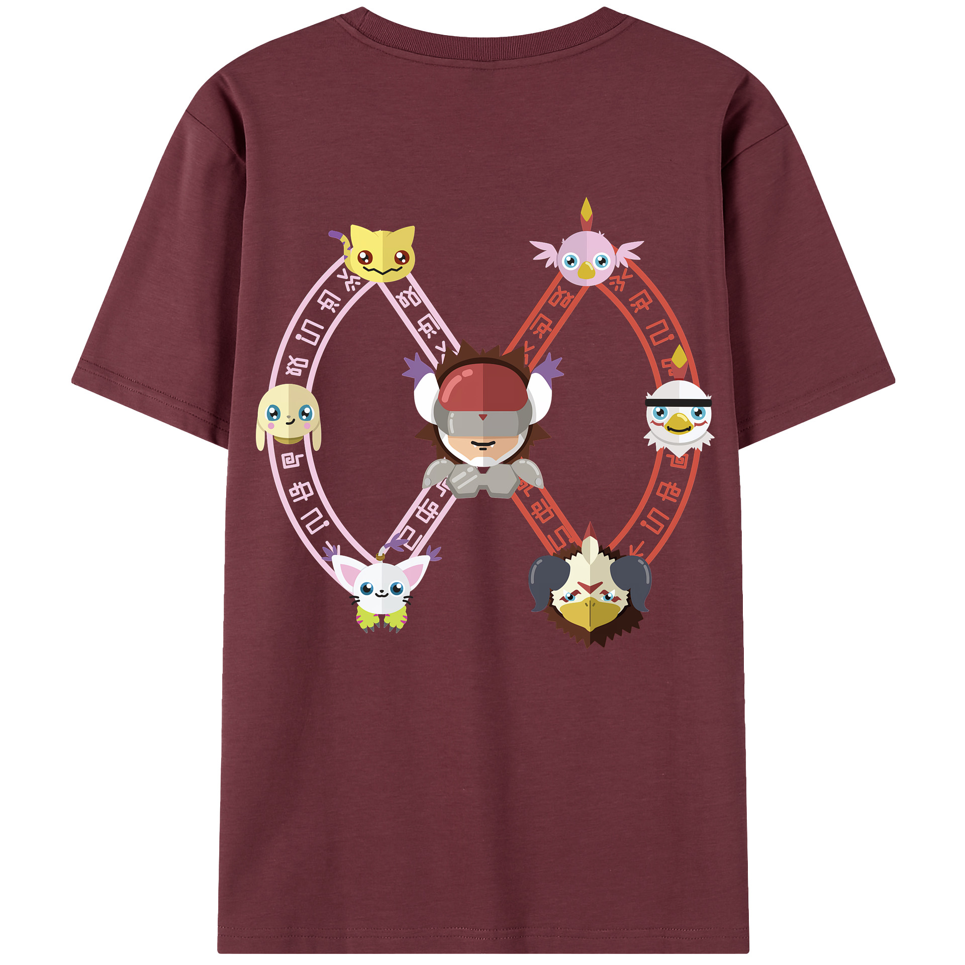 （画像用） Digimon デジタルモンスター/デジモン 綿100％半袖Tシャツ（背面プリント）